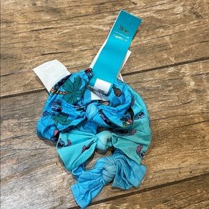 posh peanut Disney headwrap bow bamboo stitch tropical set NWT